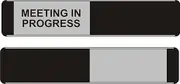 Seco OF141 Meeting In Progress Blank Door Sign with Slider 255mm x 52mm