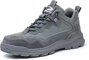 [Jueshanzj] Mens Safety Trainers Lightweight Composite Toe Cap and Kevlar Midsole Work Boots Shoes Hiker Extra Grip