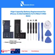 iPhone 6 7 8 X 11 12 PRO MAX PLUS Brand New Battery Replacement With Toolkit