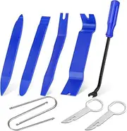 GLK Auto Trim Removal Tool Set, 9pcs Plastic Pry Tool Kit, Prying Tool, Radio Removal Tool,Car Door Panel Clip Revmoal Tool, Fasteners Remover