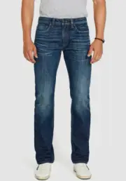 $99 Buffalo David Bitton Men's Relaxed-Fit Blue Straight Jeans Pants 32W 30L