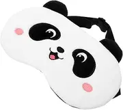 Plush Eye Cover Sleep Mask Cute Panda Design for Blocking Light Lightweight Breathable Eye Mask for Travel Napping and Office Use Comfortable Elastic Strap for All Ages