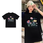 男女冷T恤TN48中性寬袖T恤夏季FLOWER FLOWER HALEY COTTON