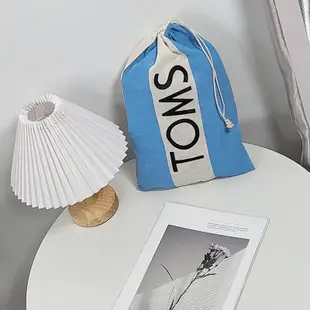 🇺🇸TOMS✨One for One🍓美國知名鞋子品牌超實用麻布面料萬用束口袋鞋子收納袋衣物袋袋