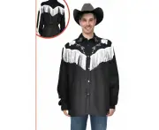 Cowboy Fringe Shirt Western Mens Costume