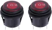 ETHZZLE 2pcs 3 Spdt Switch Boat Toggle Single Pole Double Throw Rocker for Car On Off on Rocker Boat Rocker Black