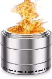 SURESTOVE Smokeless Fire Pit Outdoor Wood Burning Portable Firepit Stainless 19"