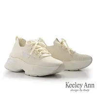 在飛比找momo購物網優惠-【Keeley Ann】透氣飛織休閒鞋(米色42603213