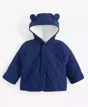 First Impressions Baby Boys Quilted Micro-Fleece-Lined Hooded Jacket 12 Months