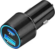 USB C Car Charger, Total 38W Dual Type C PD Car Charger with 20W PD & 18W QC 3.0 Fast Car Charger Adapter Compatible with iPhone 14/13/12/11, iPad, Samsung Galaxy, Google Pixel and More