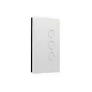 Clipsal Saturn Zen Switch 3 Gang Push button 250V 16Ax/20A Led - Z4063PBL-ZW
