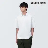 在飛比找momo購物網優惠-【MUJI 無印良品】男棉混涼感寬版五分袖POLO衫(共6色