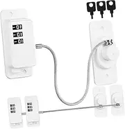 HONITANO 3Pcs Window Locks with Code Adhesive Childproof Safety Locks for Cabinets Fridges No Damage Installation Protects Family from Accidents