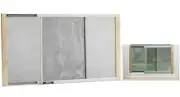 Wood Frame Window Screen 15" H with Mesh, Adjustable 21 - 37" W, Keep out Insect