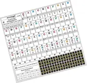 CATIEBYE Colorful Piano Sticker Labels Keyboard Piano Stickers Practical Learning Tool for Piano Players