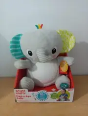 NEW Bright Starts Hug A Bye Baby Musical Light Up Elephant Sensory Plush Toy