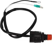 Boat Engine Switch, Outboard Motor Engine Emergency Stop Switch, Urgent Lgnition Stop Button Lanyard Cord 50cm 20in for Marine Boat Yatch Outboard Engine T15, F2.5, F4, F5, F6