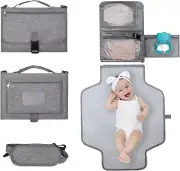 Portable Diaper Changing Pad Baby Mat with Wipes Pocket Waterproof Foldable Kit