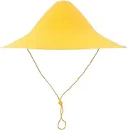 [Alasum] Chinese Oriental Bamboo Sun Hat,Straw Cone Garden Fishing Hat Adult Rice Hat Asian Japanese Conical Cap Tourism Rain Cap for Farmer Fishing Yellow