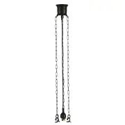 3 Chain Suspension with Gravity Hooks, Patina
