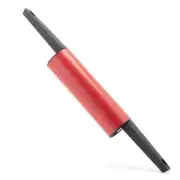 Deen Family 18" Red Large Rolling Pin with Off-Set Handles