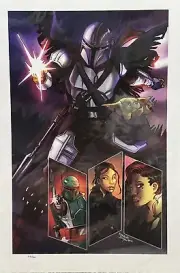 Comic Art 12x18: Star Wars Collage. #49/100. Stamped.