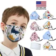 Kids Face Mask with Respirator Filter PM2.5 Anti-pollution Activated Carbon