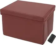 X AUTOHAUX Car Trash Can 1 Pc Garbage Bag Middle Seat Faux Leather Trash Bin Red 1 Pcs (L)