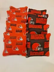 8 Cornhole Bag Set Corn Hole Cleveland Browns OMP/BRWN