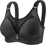[Generic] Sports Bras Underwire Sagging Bra Bras for Senior Women Posture Correcting Bra Breathable Bras Plus Size Sports Bra for Women