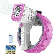 Wscwl Automatic Bubble Blower for Kids,Pool Party Supplies - Professional Bubble Machine, Foam Machine for Party, 6, 000 Colorful Bubbles, Perfect for Wedding, Christmas, Parties
