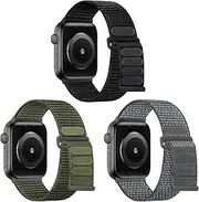 Witzon Solo Loop for Apple Watch Band 42mm 44mm 46mm 45mm 49mm 41mm 40mm 38mm Men Women, Soft Adjustable Straps Breathable Nylon Sport Bands for Apple iWatch Ultra Series 10 9 8 7 6 5 4 3 2 1