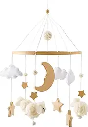Crib Mobile | Bassinet Pendant with Music,Bohemian Interactive Crib Mobile Decorative Stroller Bed Toy for 0-3 Boys and Girls