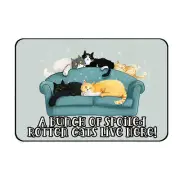 Humorous Cat Fridge Magnet Spoiled Rotten Cats The Purr-fect Cat Lover Gift