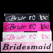 HEN'S NIGHT SASH Party Girls Wedding Bridesmaid Bridal Bride To Be Satin Sashes - Mother Of The Bride (Light Pink)