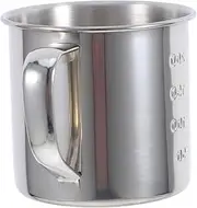 MOKKHNB Stainless Steel Cup with Measurement Scale Unbreakable Water Mug for Home Kindergarten Use for Hydration Needs Stainless Steel