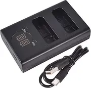 DSTE EN-EL14 ENEL14 Battery USB Dual Quick Charger Compatible with Nikon D3200, D3400, D3500, D5100, D5200, D5300, D5500, D5600