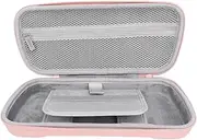 Compact Hard Protective Case, Portable Hard Shell Travel Bag with Pockets, for Rog Ally X 2024 RC72LA, for Rog Ally 2023 RC71L, for MSI Claw A1M & Other Accessories (Light Red)