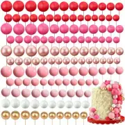 Maitys 216 Pcs Balls Cake Topper Mini Balloons Cake Toppers Foam Ball Cake De...
