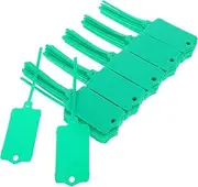 NAMOARLY Blank Plastic Tags Reusable Hanging Tags for Labeling Writable Tags for Shipping Inventory and Equipment Green Plastic Mark Labels