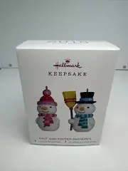 Hallmark 2018 Salt & Pepper Shaker Snowmen Keepsake Ornament Set Of 2