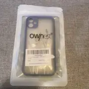 Ownest Compatible for iPhone 11 Case for Flower Clear Frosted PC Back Purple