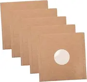 SUPVOX 5pcs Vinyl Record Sleeves with Center Film Reusable Paper Protective Covers for Storage Scratch Protection for Music Lovers and Djs Sustainable Material for Vinyl Collection