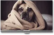 [LKHDS] Slim Aluminum Alloy Business Card Holder Dog in A Blanket Pocket Business Card Case Portable Business Card Wallet Business Card Holders Handheld Card Box for Women Men, style, One size, Style, One