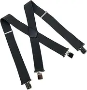 [Generic] Work Suspenders for Men | X Type Utility Suspender | Elastic Straps Adjustable Back Suspender, Mens Suspenders with Strong Clips