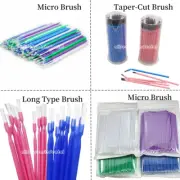 100Pcs Dental Disposable Bendable Micro Brush Applicator/Long Type/Taper Brush