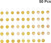 STOBOK 50pcs Aluminum Alloy Storage Tags Metal Numbers Plates Luggage Id Tags Key Labels Yellow Number 1-50 Luggage Labels Id Set