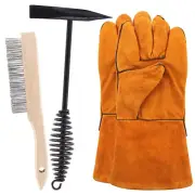 3Pcs Welding Slag Removal Tool Set, Welding Chipping Hammer with Coil Spring Han