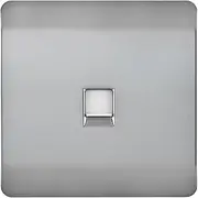 Trendi Artistic Modern Glossy Tactile RJ56 Cat 5e & Cat 6 Ethernet Socket Stainless Steel