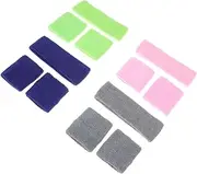 [LAPYAPPE] 4Sets Colorful Sweatband for Elastic Sports Headbands Wristbands for Boys High Absorbency Super Elasticity for Active Play